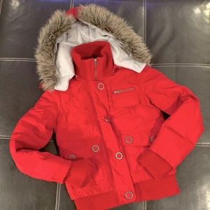 Gorgeous Red Winter Coat w/ Detachable Hood